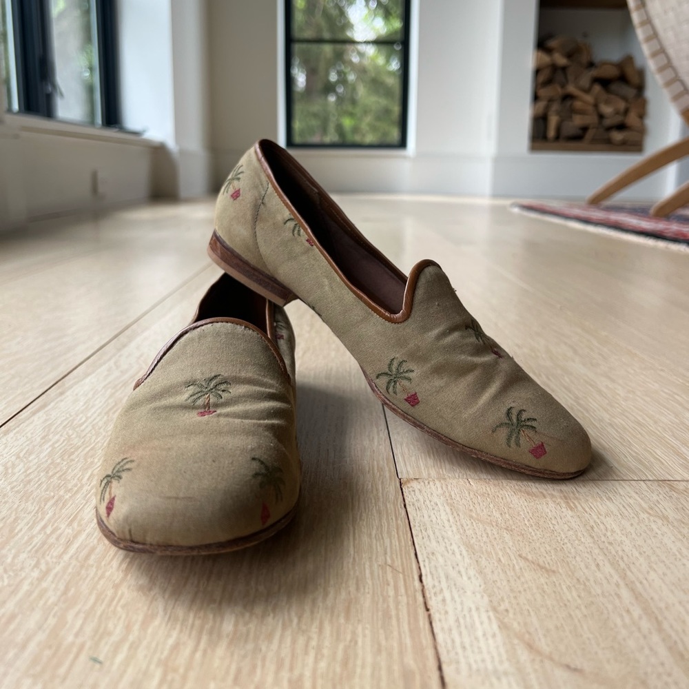 Zalo Spanish Loafers With Palm Print